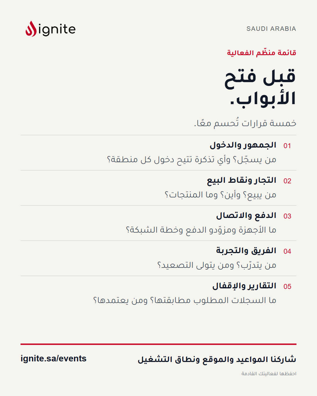 دخول الفعاليات برمز QR في السعودية: التذاكر وصلاحيات الدخول